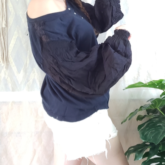 New Free People Light Magic balloon sleeve henley - Picture 8 of 12